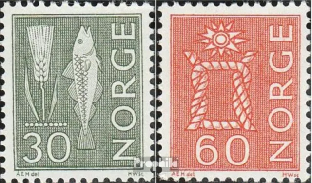 Norwegen 524xA-525xA (kompl.Ausg.) postfrisch 1964 Freimarken: Landestypische Mo