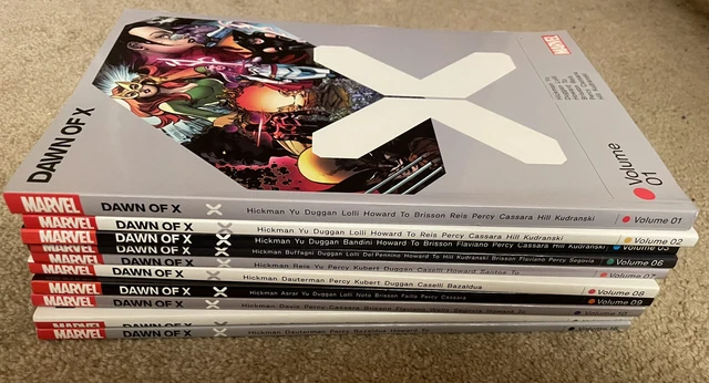 Ten Dawn of X trade paperbacks TPB 1-3, 6-10, 14 and 16 Marvel Comics