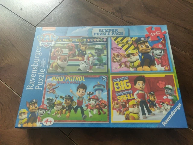 RAVENSBURGER PAW PATROL team bumper puzzle pack 4 x 42 jigsaw brand new ...