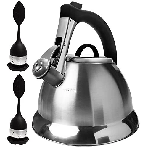 PYKAL WHISTLING TEA Kettle for Stove Top 2.8l Stainless Steel iCool