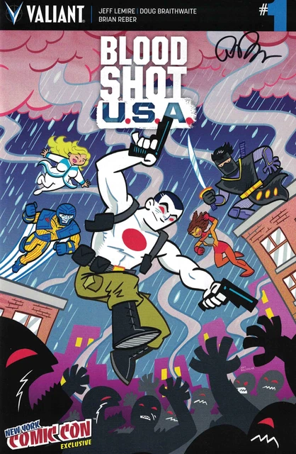 Bloodshot USA #1 New York Comic Con Variant Signed Art Baltazar 2016 NYCC