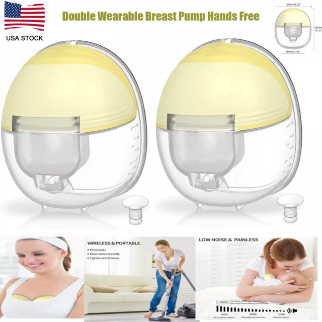 Double Wearable Breast Pump Electric Breastfeeding Pumps Hands Free Breastpump
