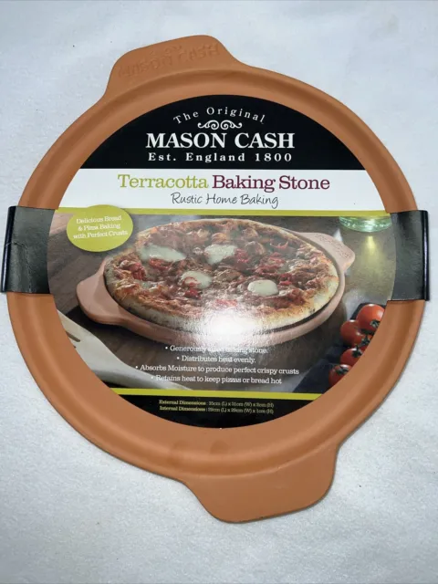 NEW Mason Cash Innovative Kitchen Terracotta Baking Stone 29cmX29cm New