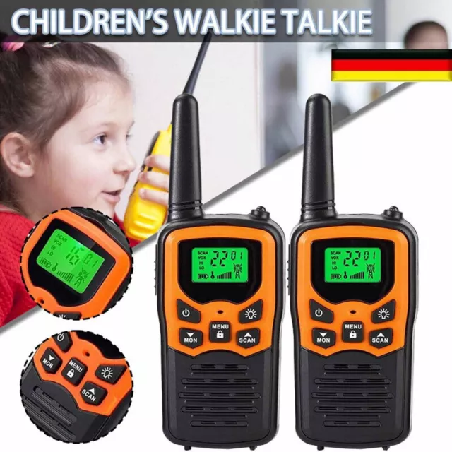 2x Walkie Talkie Handfunkgerät 22 Kanäle Set 10 Km UHF 400-470 MHz Dualband-DE！