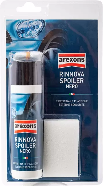 Arexons Rinnova Spoiler Nero, 125 Ml Rinnova Plastiche Carrozzeria Auto, Moto