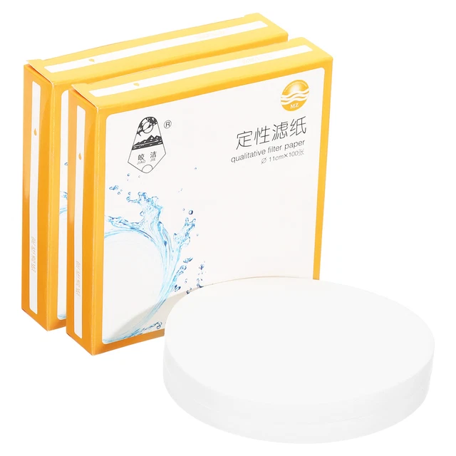 200Pcs 11cm Qualitative Filter Paper Circles, Slow Speed Round Lab Paper
