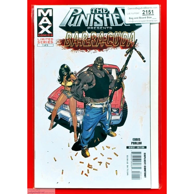 Punisher # 1 Barracuda  Frank Castle 1 Marvel Max Comic Book Issue (Lot 2151