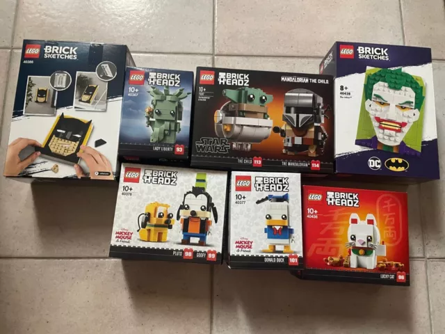 LEGO NUOVO lotto brickheadz brick sketches batman star wars  disney