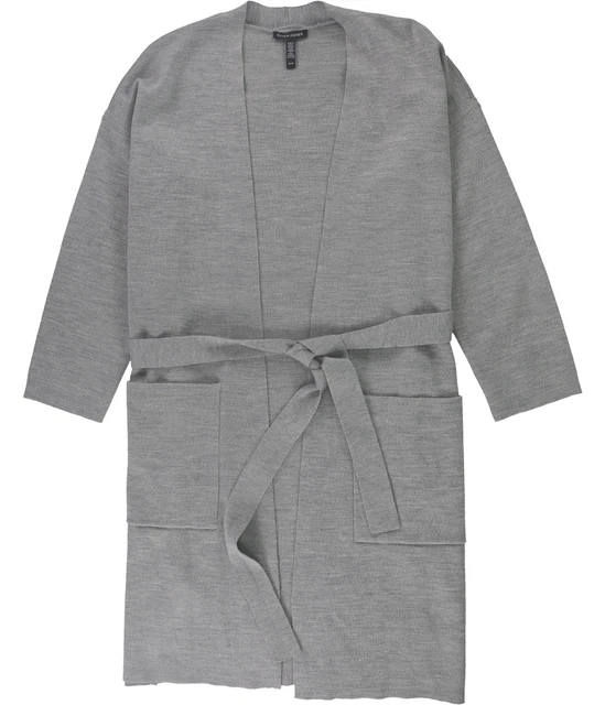 Eileen Fisher Damen mit Gürtel Strickjacke Pullover, Grau, Xs