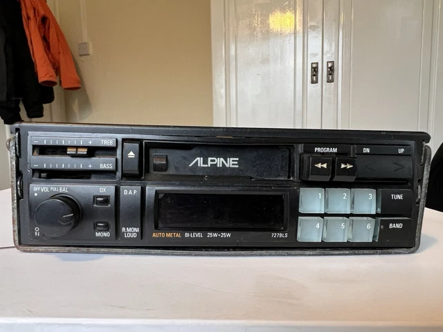 VINTAGE ALPINE 7279LSCASSETTE Player Old School Car stereo *READ BEFORE ...