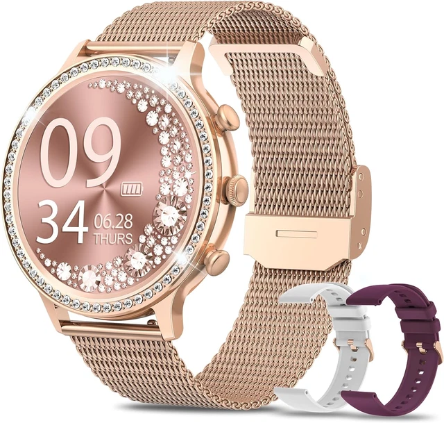 Montre Connectée Avec Appel Bluetooth Diamond Love 1.32'' HD Smartwatch Fonction