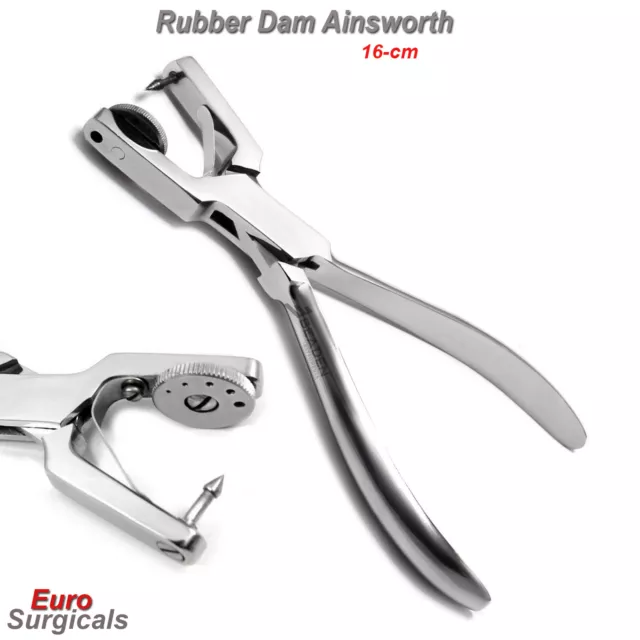 Dental Ainsworth Rubber Dam Hole Punch Pliers Endodontic Restorative Instruments