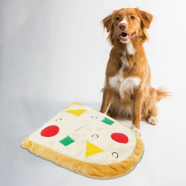 Mignon Pizza Chien Jouet Couineur Doux Animal À Mâcher Jouet En Peluche Jouet