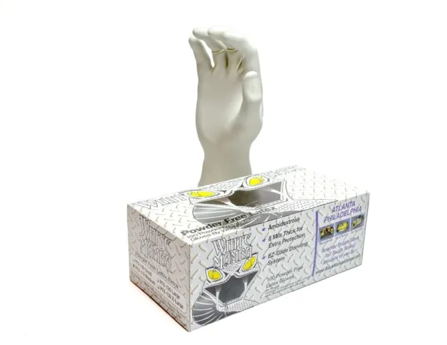 PFX-120 White Mamba Large Latex Glove 100 Per Box