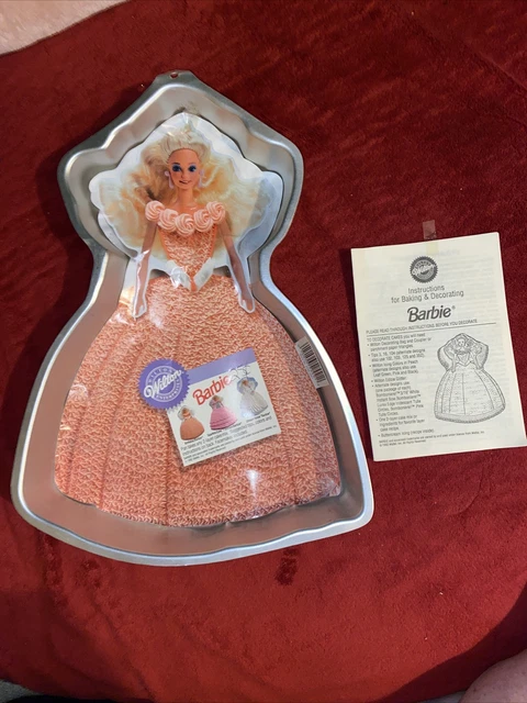 Vintage Wilton Barbie doll Cake Pan mold 2105-2551 Mattel 1992 Instructions