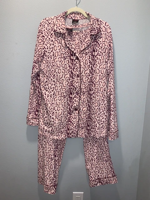 BED HEAD for Neiman Marcus Sz L Stretch LS Button Top / Pants Pajama Set Animal BED HEAD for Neiman Marcus Sz L Stretch LS Button Top / Pants Pajama Set Animal