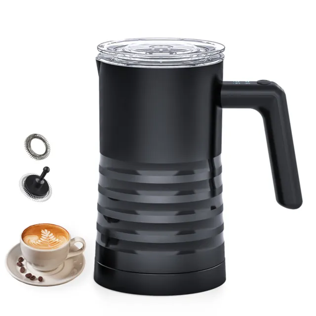 4-in-1 Milk Frother Steamer Auto Shut-off 11.8Oz/350ML Quiet Auto Milk  Warmer with Pouring Handle for Coffee/Latte/Hot Chocolate