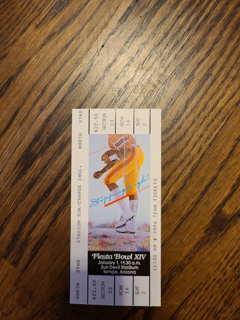 1985 Fiesta Bowl Football Ticket Stub UCLA vs Miami