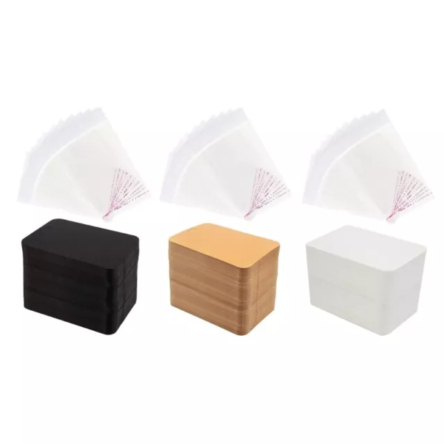 100Pcs Self-sealing Bag Paper Keychain Display Cards Necklace Packaging Supplies