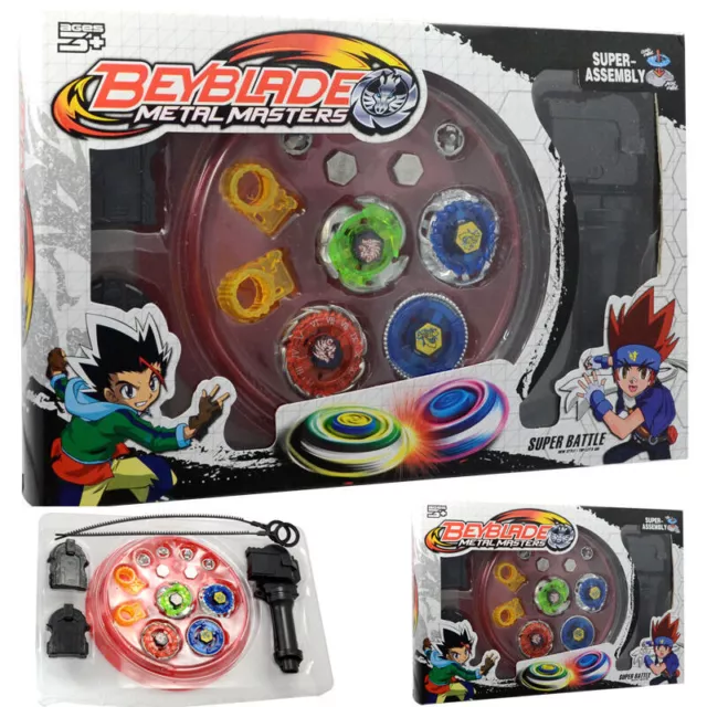 4D Beyblade Top Fusion Metal Master Fight Rapidity Rare Launcher Set Kid Toy New 2