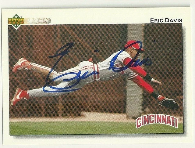 ERIC DAVIS CINCINNATI Reds Personally Autographed Baseball Card EUR 4 ...