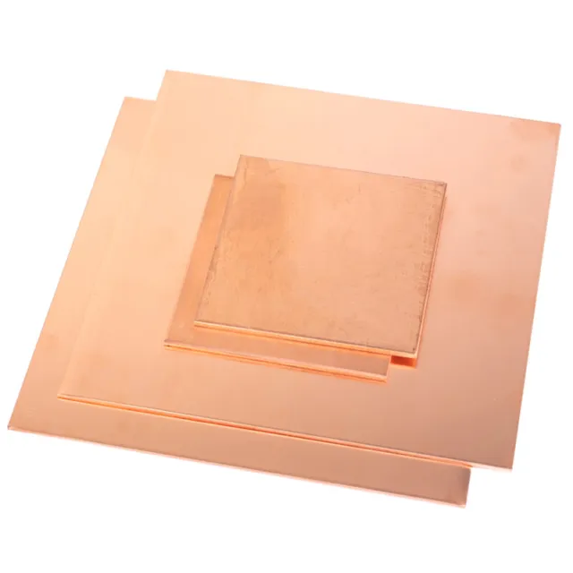 Copper Sheet 0.5mm-6mm Plate Thin Natural Copper Sheet Metal guillotine cut