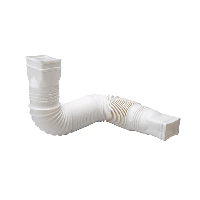 Flex-A-Spout White Vinyl Downspout Extension