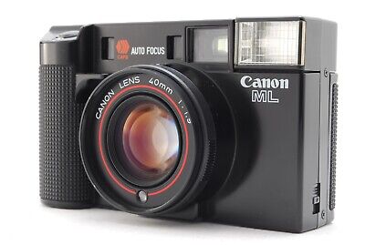 【Exc+5】 Cámara de película de cuarzo Canon AF35ML fecha QD negra apuntar y disparar 35 mm de JAPÓN