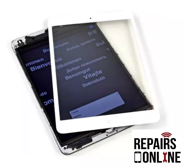 iPad Mini 1 2 3 Glass Touch Screen Digitizer Button Replacement Repair Service