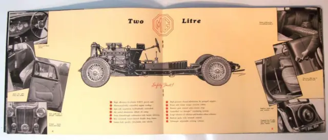 MG TWO LITRE Car Sales Brochure Oct 1938 SALOON Tickford Foursome & TOURER 3