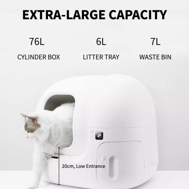 PETKIT PuraMAX Self-Cleaning Cat Litter Box 76L App/Wifi Certified Refurbished 2