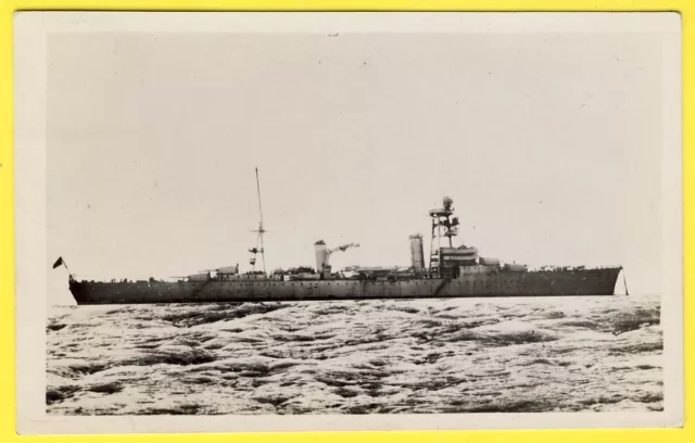cpa Marine Millitaire Française CHERBOURG Le Croiseur Cuirassé " MARÉCHAL FOCH "