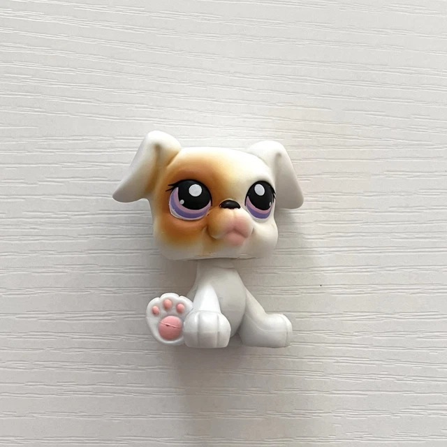 LITTLEST PET SHOP #84 boxer dog toy collectible cute trinket puppy