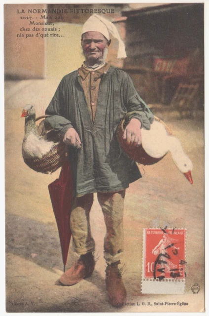 CPA 14 LA NORMANDIE PITTORESQUE Mais oui, Monsieur, chez des zouais … n° 2027