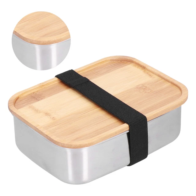 (L)Boîte à Lunch Bento En Acier Inoxydable 304 Boîtes à Lunch Sécurisées Ne