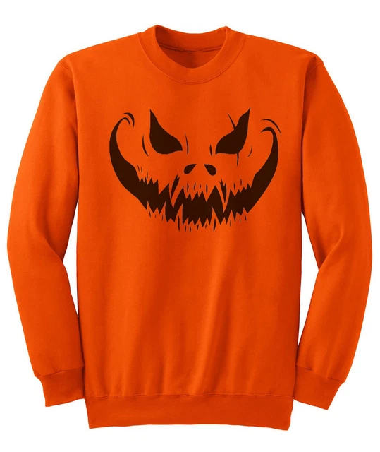 Felpa maglione Halloween da uomo Scary-Pumpkin Face NUOVA S-XXL