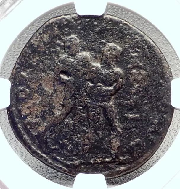 PHILIP I the ARAB Ancient Tarsus Roman Coin HERCULES Wrestles ANTEUS NGC i72668