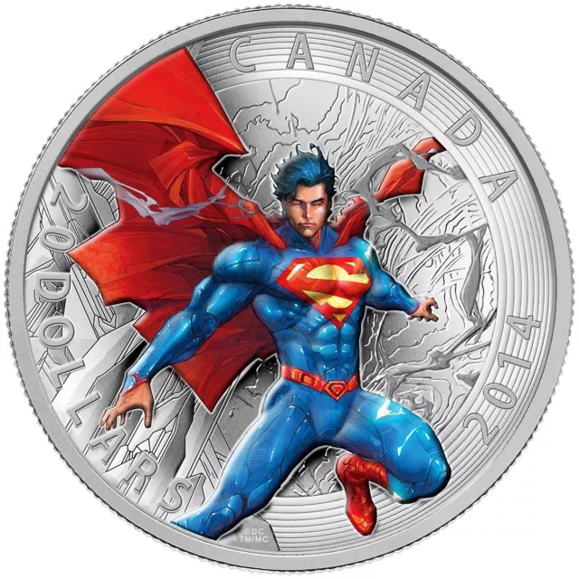 Canada $20 Dollars SUPERMAN Pure Silver Coin -ICONIC SUPERMAN COMIC BOOK COVERS