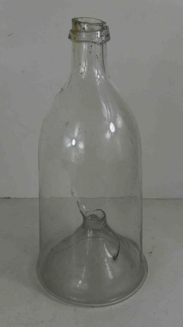 PETITE BOUTEILLE ANCIENNE verre soufflé antique french black glass
