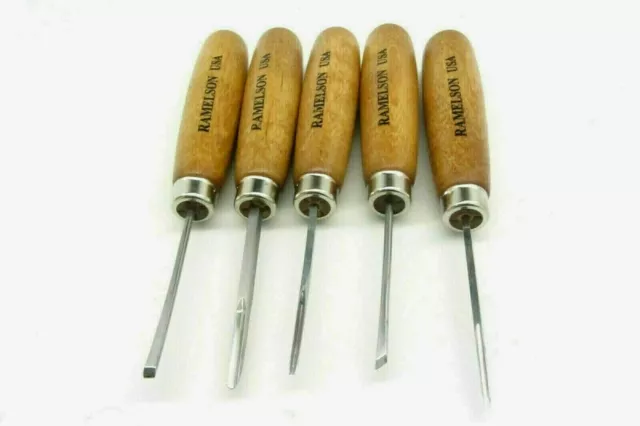 5pc Micro Miniature Wood Carving Tools Luthier Violin Set Ramelson USA 106H