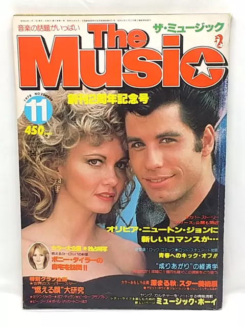 The Music Japan Magazine November 1978 Olivia Newton John John Travolta