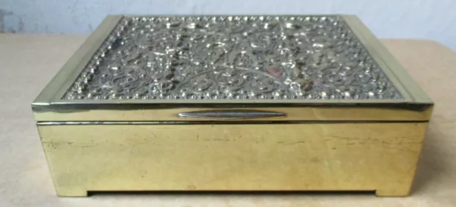 Art Deco Zigarren Kiste Schatulle 1900-1920 Erhard & Söhne Messing Engel Putto