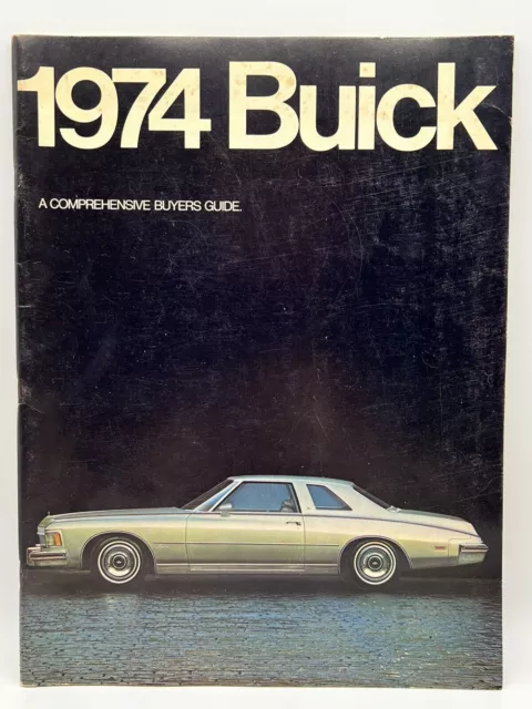 1974 BUICK COMPREHENSIVE BUYERS GUIDE Auto Dealer Car Sales Catalog Brochure