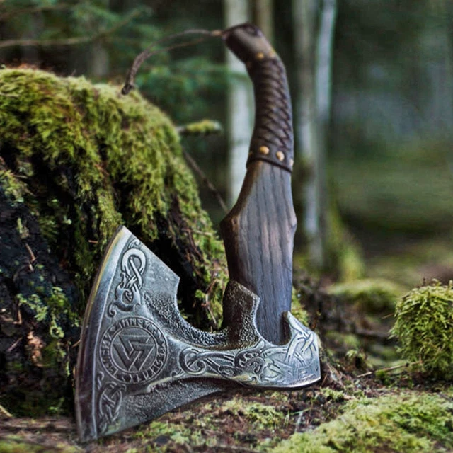 Axe Viking Steel Carbon Hatchet Custom Tomahawk Hand Throwing Forged Battle MS65