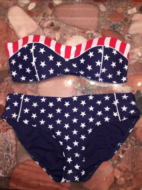 Red White & Blue American Flag One Piece Patriotic Womens Swimsuit