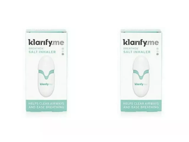 2x Pack Klärify.me Breathox Salzinhalator hilft Clear Airways