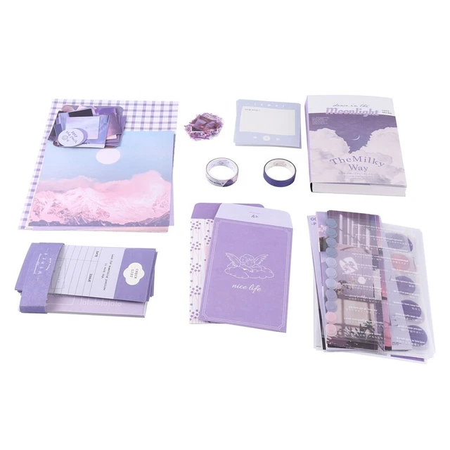 Kit per Album di Ritagli Estetici (348 Pezzi), Kit per Diario Spazzatura co G4T2