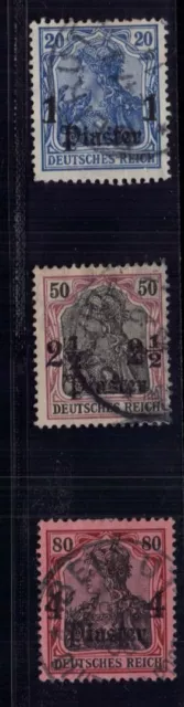 Deutsche Auslandspostämter Türkei Lot aus Mi. Nr. 36 - 43 gestempelt