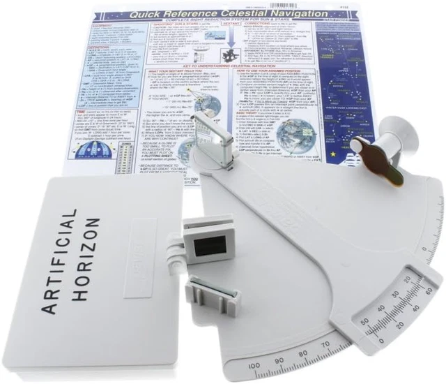 Davis Sextant Mark 3, Celestial Navigation 132, Davis Artificial Horizon 144 Bun