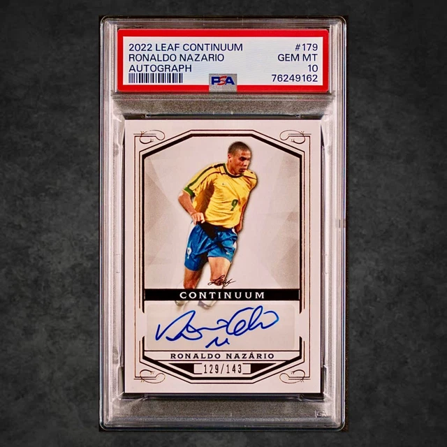 LEAF CONTINUUM SOCCER 2022 Ronaldo Nazario R9 Auto PSA 10 Autograph